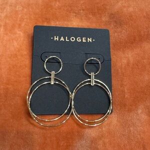 Nordstrom Gold Minimalist Double Hoop Earrings